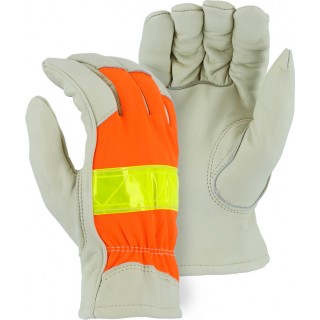 1951 Majestic® Glove Winter Lined Cowhide Drivers Glove with High Visibility Back